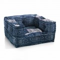 Ethnic Lounge Armchair aus Patchwork - Stoff oder Samtfaser