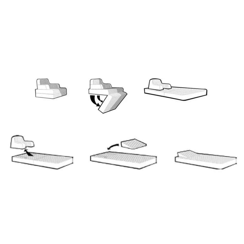 Schwimmdock Sessel Trona weißes Design Luxus, made in Italy Viadurini