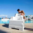 Schwimmdock Sessel Trona weißes Design Luxus, made in Italy Viadurini