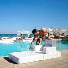 Schwimmdock Sessel Trona weißes Design Luxus, made in Italy Viadurini