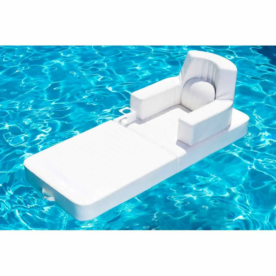 Schwimmdock Sessel Trona weißes Design Luxus, made in Italy Viadurini