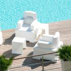 Schwimmdock Sessel Trona weißes Design Luxus, made in Italy Viadurini