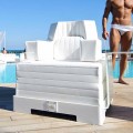 Schwimmdock Sessel Trona weißes Design Luxus, made in Italy