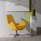 Drehsessel mit Metallgestell und Stoffsitz – Sereno Viadurini