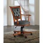 Drehsessel mit Bezug aus luxuriösem Kunstleder Made in Italy - Brigitte Viadurini