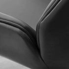 Drehsessel mit festem Sitzpuff aus Aluminium und Kunstleder aus Italien Amalfi Viadurini