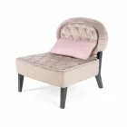 gestopfte Samtsessel arbeitete capitonnè Elizabeth Viadurini