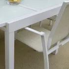 Stapelbarer Gartenstuhl aus Textilene und Aluminium - Foglio Viadurini