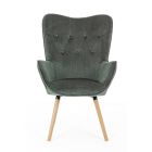 Design-Sessel aus Buchenholz und grünem oder grauem Samt - Gilly Viadurini