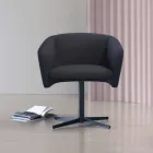 Stoffsessel mit luxuriösem Drehgestell aus Metall, hergestellt in Italien – Bergen Viadurini