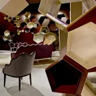 Sessel in Stoff und Massivholz Design, Made in Italy, Begga Viadurini