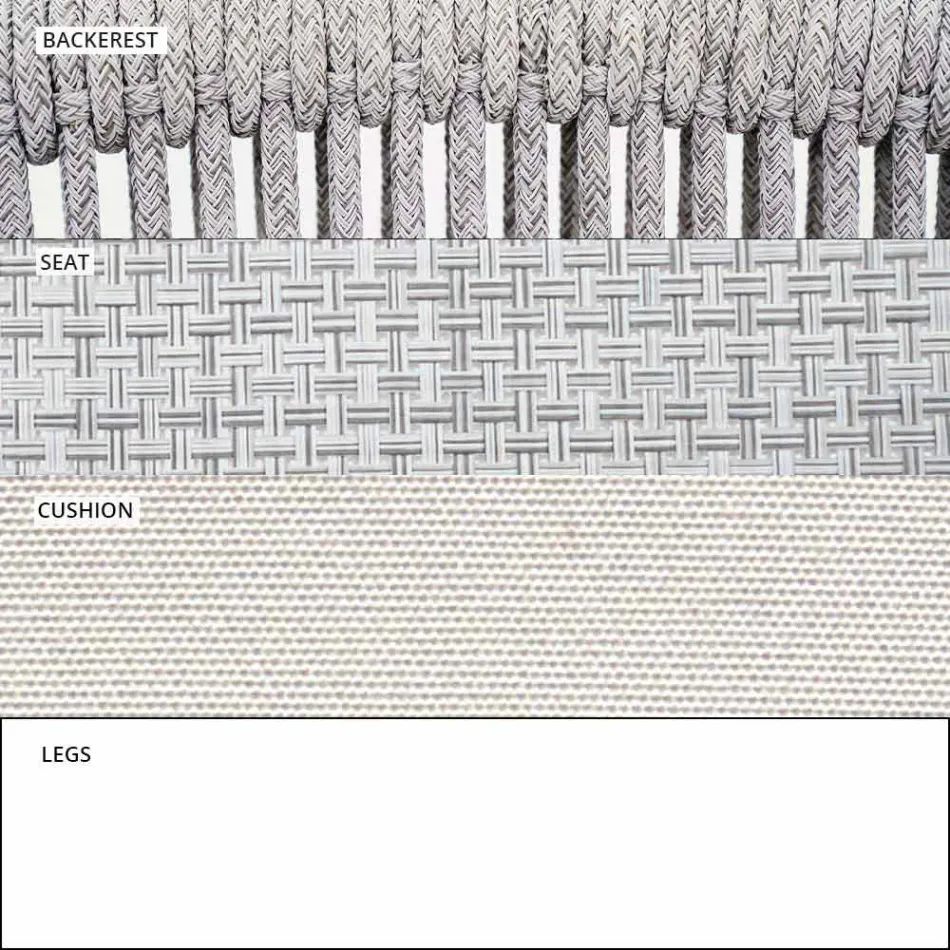 Garden Lounge Sessel Polsterstoff und Aluminium - Smart von Varaschin Viadurini