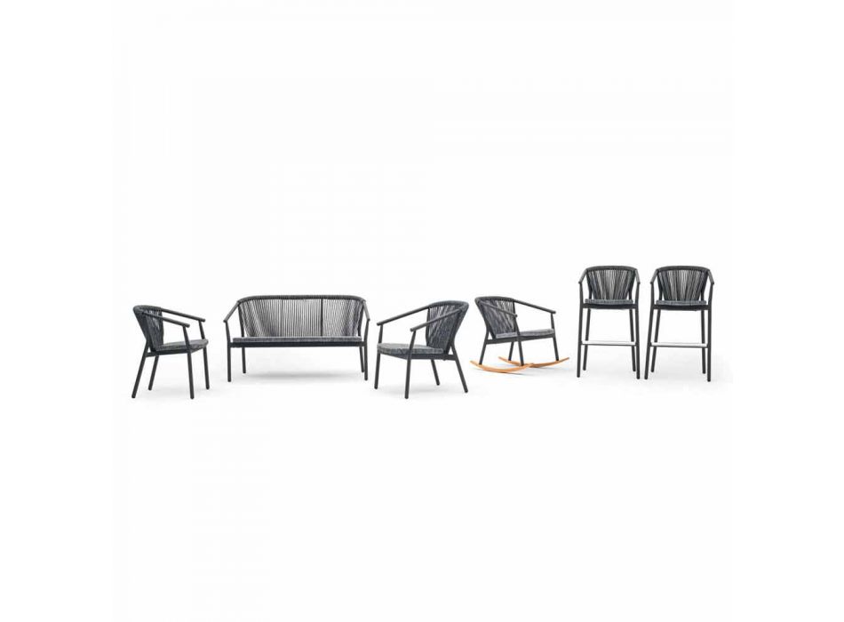Garden Lounge Sessel Polsterstoff und Aluminium - Smart von Varaschin Viadurini