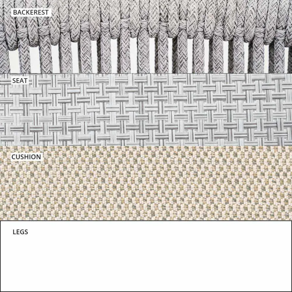 Garden Lounge Sessel Polsterstoff und Aluminium - Smart von Varaschin Viadurini