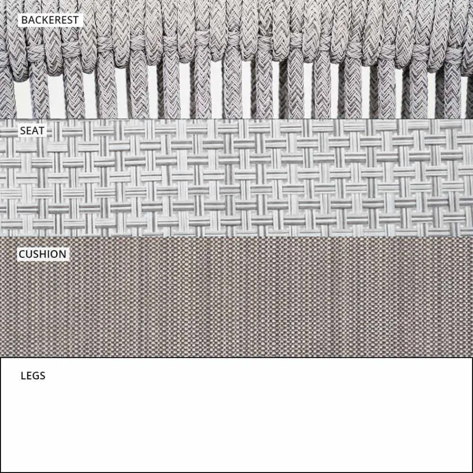 Garden Lounge Sessel Polsterstoff und Aluminium - Smart von Varaschin Viadurini