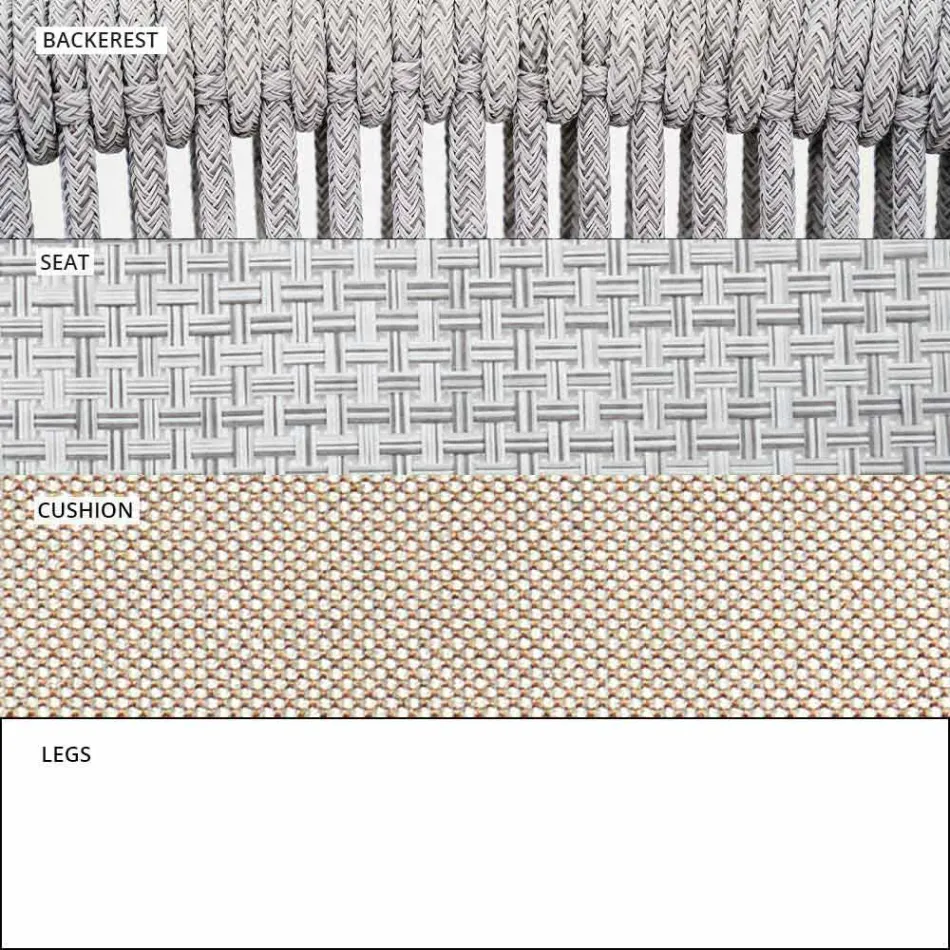 Garden Lounge Sessel Polsterstoff und Aluminium - Smart von Varaschin Viadurini