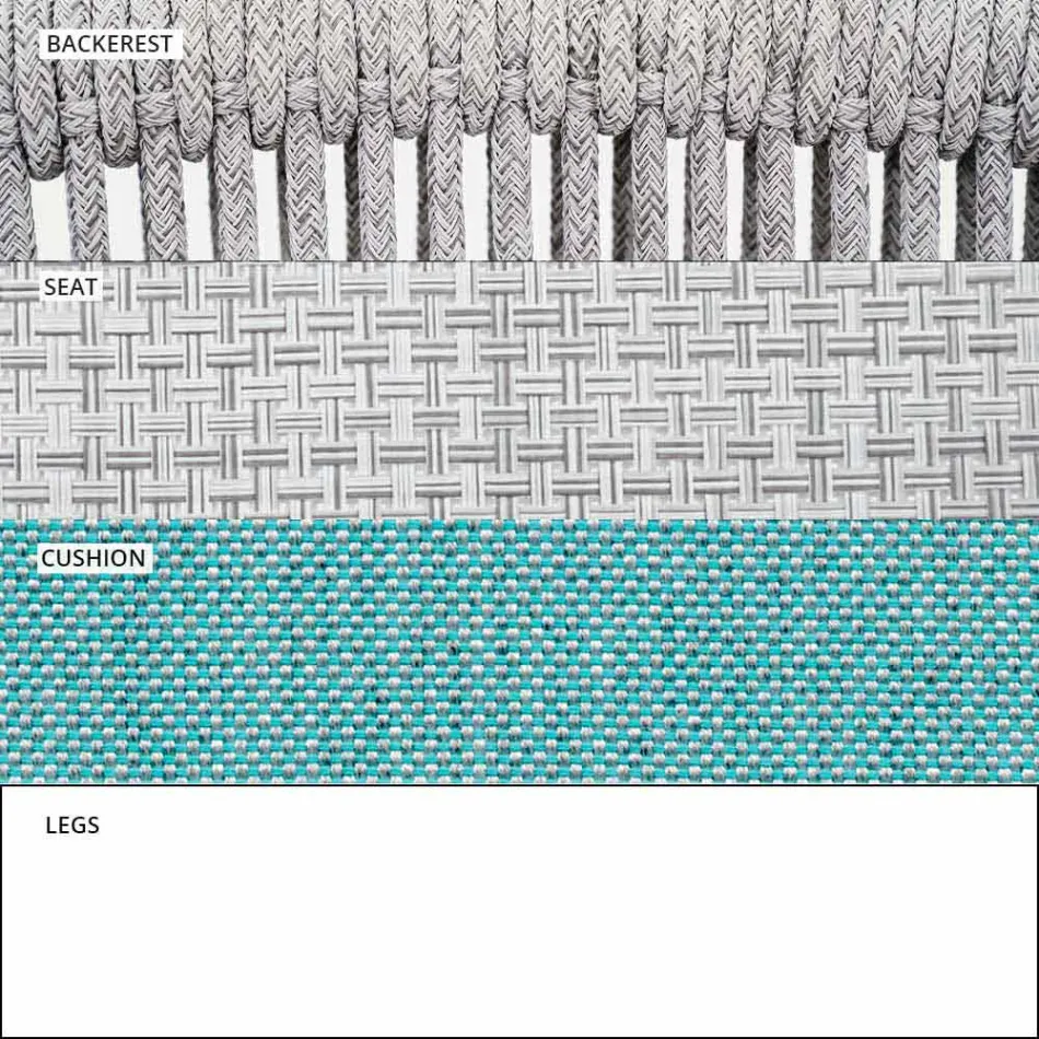 Garden Lounge Sessel Polsterstoff und Aluminium - Smart von Varaschin Viadurini