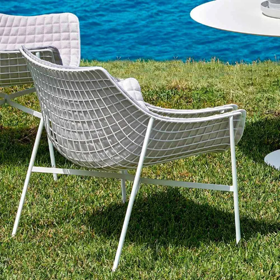 Varaschin Summer Modern Garden Lounge Chair aus Stahl Viadurini