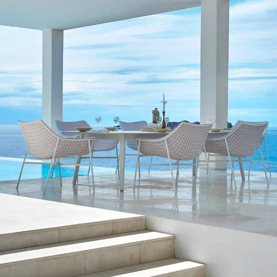 Varaschin Summer Modern Garden Lounge Chair aus Stahl Viadurini