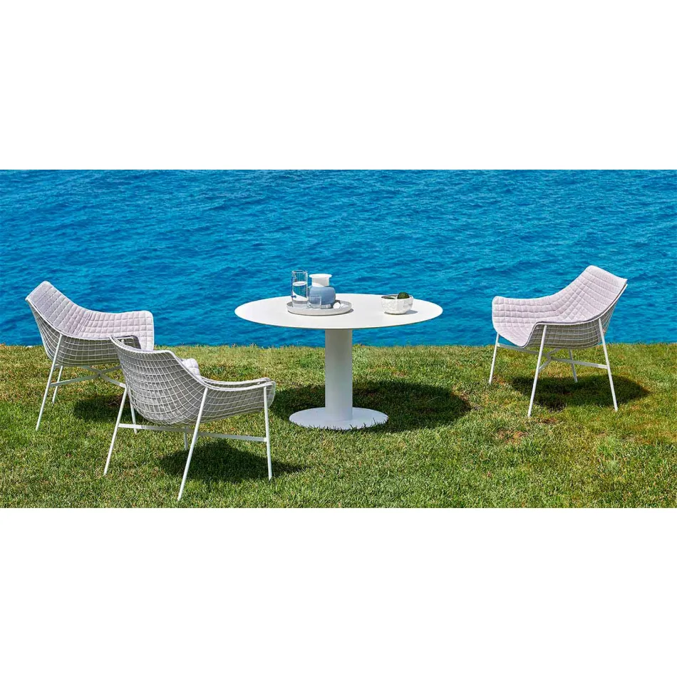 Varaschin Summer Modern Garden Lounge Chair aus Stahl Viadurini