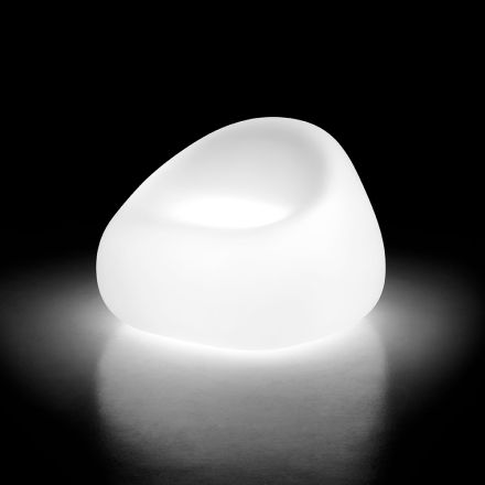 Leuchtender Outdoor-Sessel mit LED-Licht aus Polyethylen, hergestellt in Italien – Ervin Viadurini