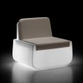 Leuchtender Outdoor-Sessel aus Polyethylen mit Kissen Made in Italy - Belida