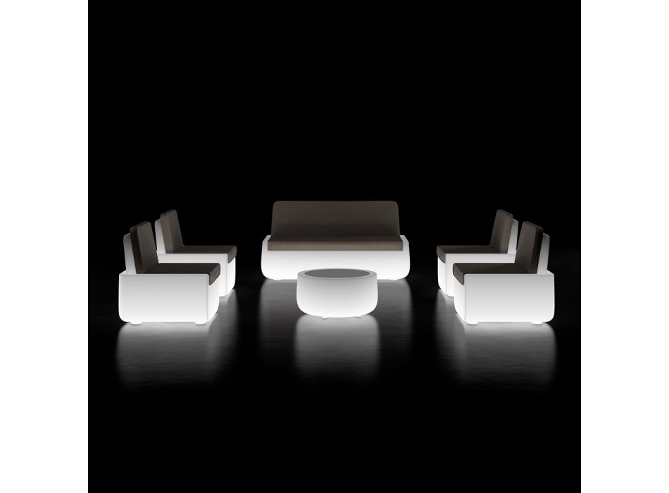 Heller Outdoor-Sessel aus Polyethylen mit Kissen, hergestellt in Italien – Belida Viadurini