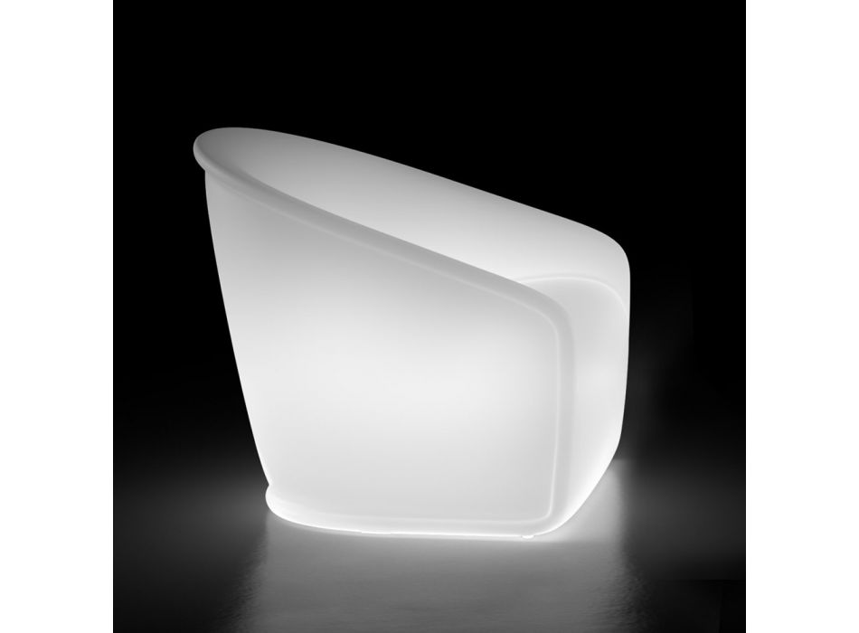 Leuchtender Outdoor-Sessel aus Polyethylen mit LED Made in Italy - Juli Viadurini