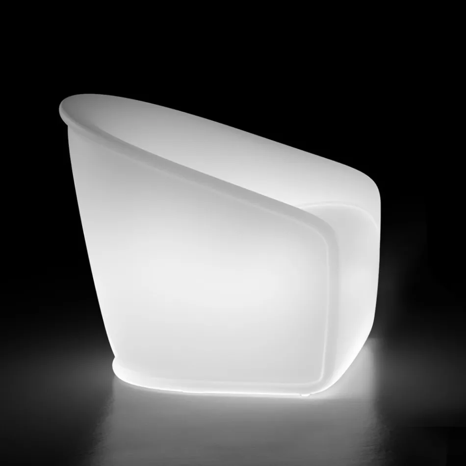 Leuchtender Outdoor-Sessel aus Polyethylen mit LED Made in Italy - Juli Viadurini