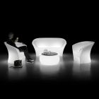 Beleuchteter Outdoor-Sessel aus Polyethylen mit LED-Licht, hergestellt in Italien – Conda Viadurini