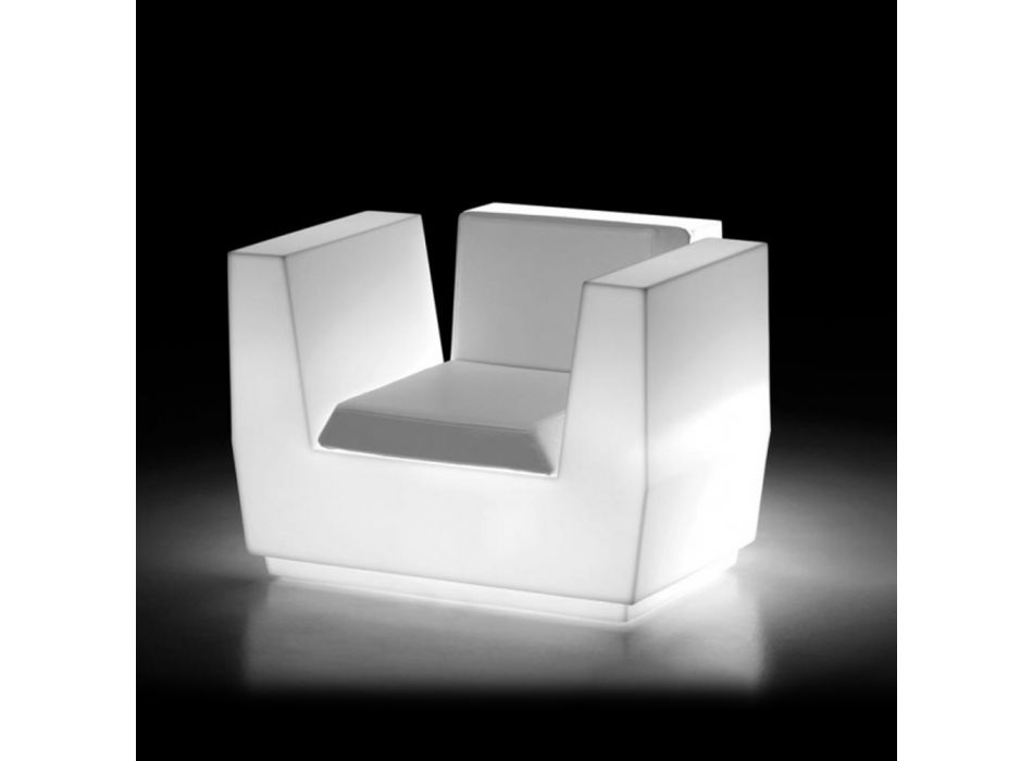 Leuchtender Outdoor-Sessel aus Polyethylen Made in Italy - Chiabotto Viadurini