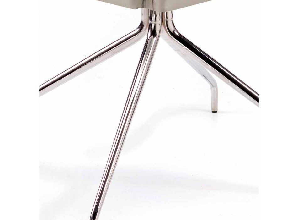 Sessel made in Italy, bezogen mit Niles-Leder, modernes Design Viadurini