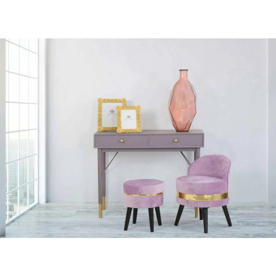 Farbiger Mini-Sessel in modernem Design aus Holz und Stoff - Koah Viadurini