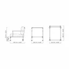 Moderner Design-Sessel aus Stahl und schwarzem oder weißem PVC für den Außenbereich - Ontario2 Viadurini