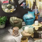 Sessel in modernem Design mit Belle-Stoff bezogen Viadurini