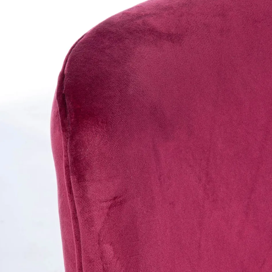 Moderner Sessel aus Stahl und Samteffekt Sitz 3 Ausführungen - Matty Viadurini