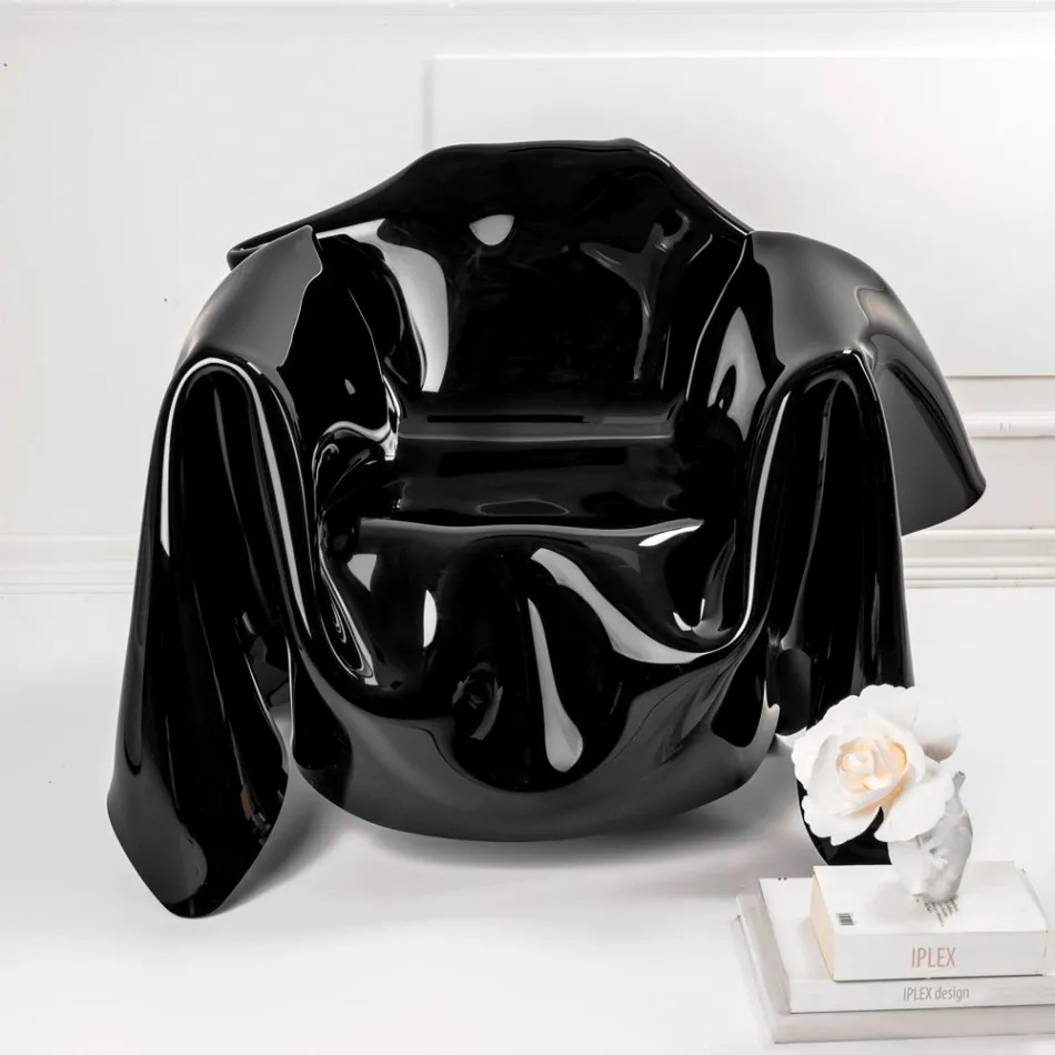 Delia – Moderner Sessel mit schwarzem Plexiglasbezug, hergestellt in Italien Viadurini