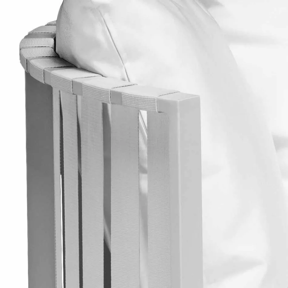Outdoor-Sessel in Aluminium und Luxus Design Seile 3 Oberflächen - Julie Viadurini