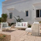 Outdoor-Sessel in Aluminium und Luxus Design Seile 3 Oberflächen - Julie Viadurini