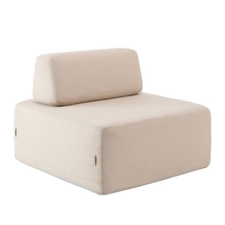 Quadratischer Outdoor-Sessel mit Stoffbezug Made in Italy - Lilium Viadurini