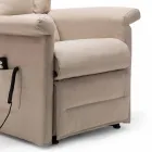 2 Motors Lift Relax Liegesessel mit Rädern Made in Italy - Isabelle Viadurini