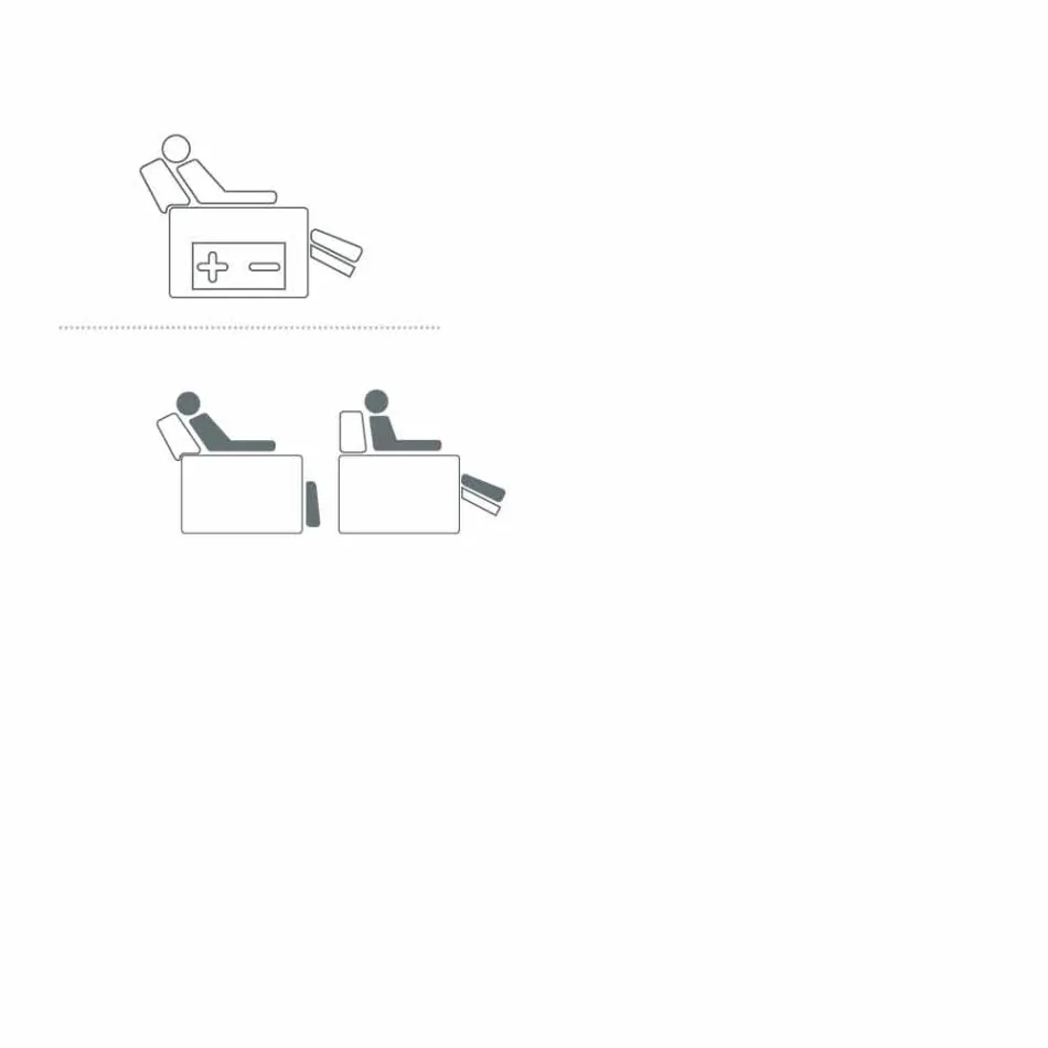 Relax-Sessel 2 Motoren drehen Leder / Stoff / Kunstleder modernes Bluma Viadurini