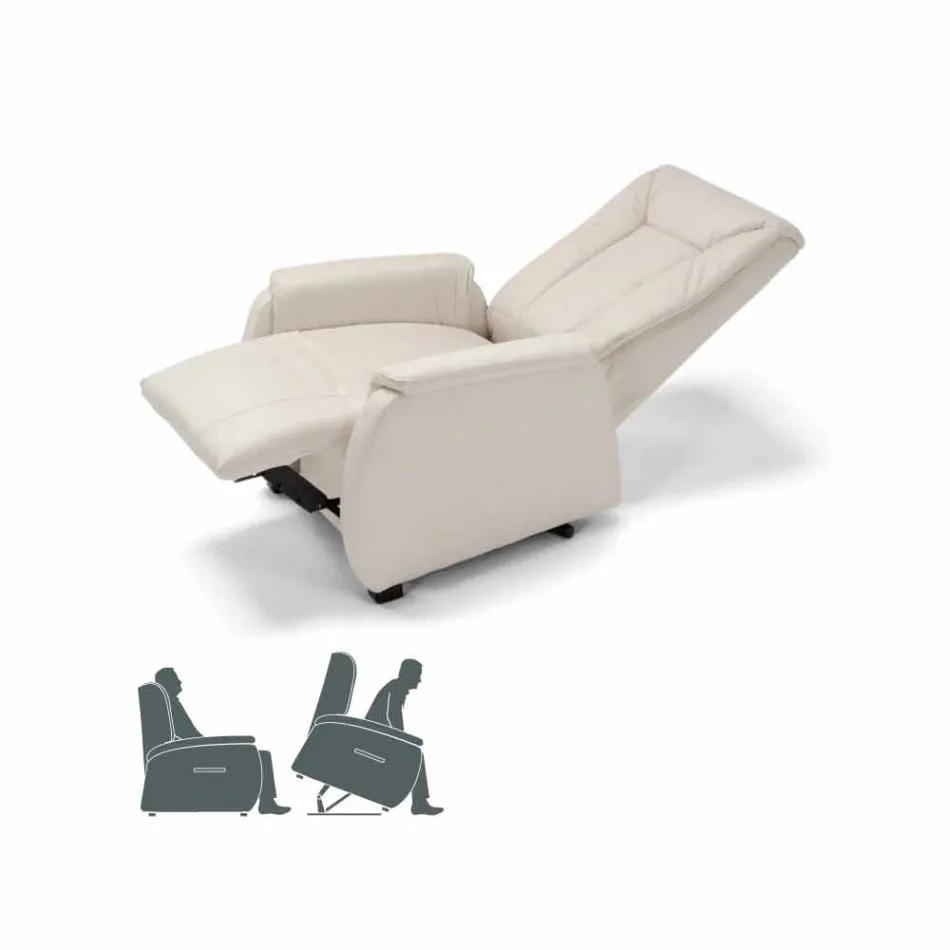 Relax Stuhl alzapersona 2 Design Motoren Rosa, made in Italy Viadurini