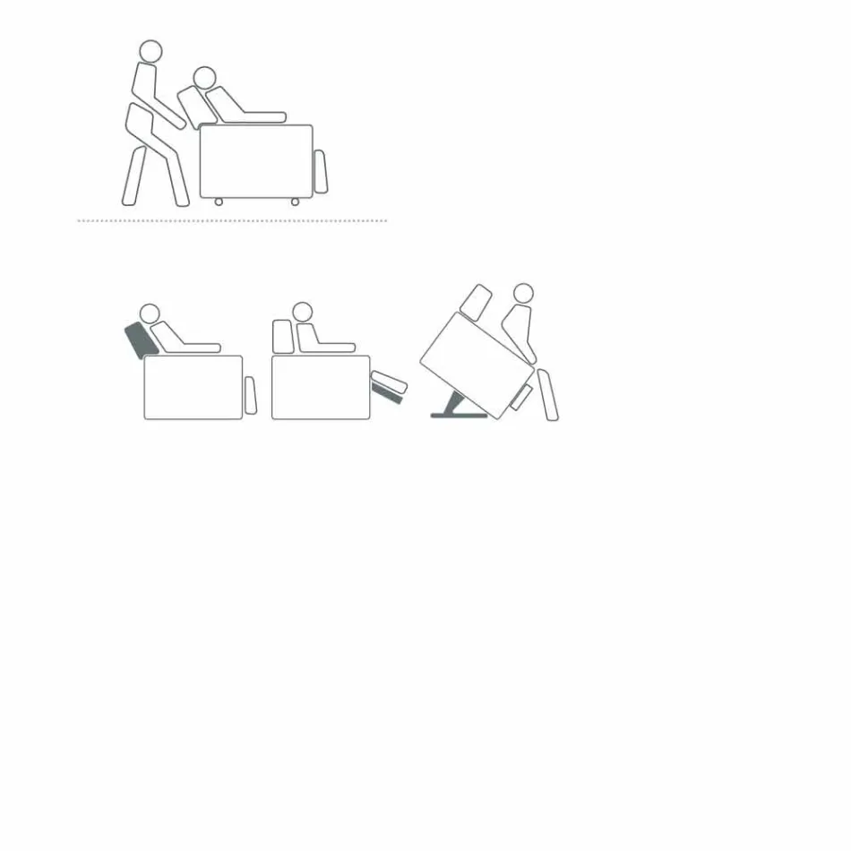 Relax Stuhl alzapersona 2 Design Motoren Rosa, made in Italy Viadurini