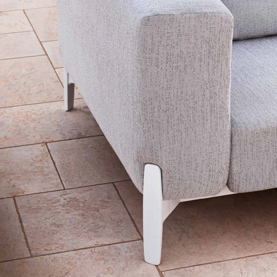 Entspannender Gartensessel aus Aluminium und Stoff, Design in 3 Ausführungen – Filomena Viadurini