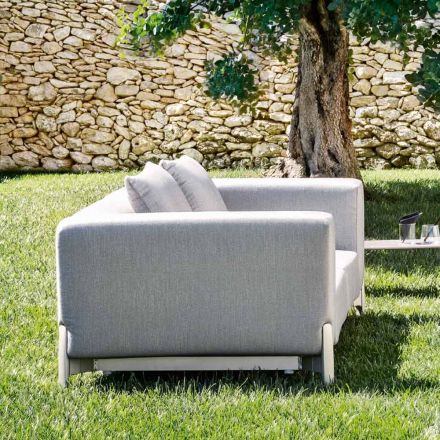 Entspannender Gartensessel aus Aluminium und Stoff, Design in 3 Ausführungen – Filomena Viadurini