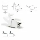 Motorisierter Relax- Drehsessel aus Stoff/Leder/Kunstleder Gemma Viadurini