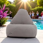 Garten-Sitzsack aus Outdoor-Stoff Taubengrau - Maestrale Viadurini