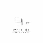 Gepolsterter und lederbezogener Loungesessel Made in Italy - Centauro Viadurini