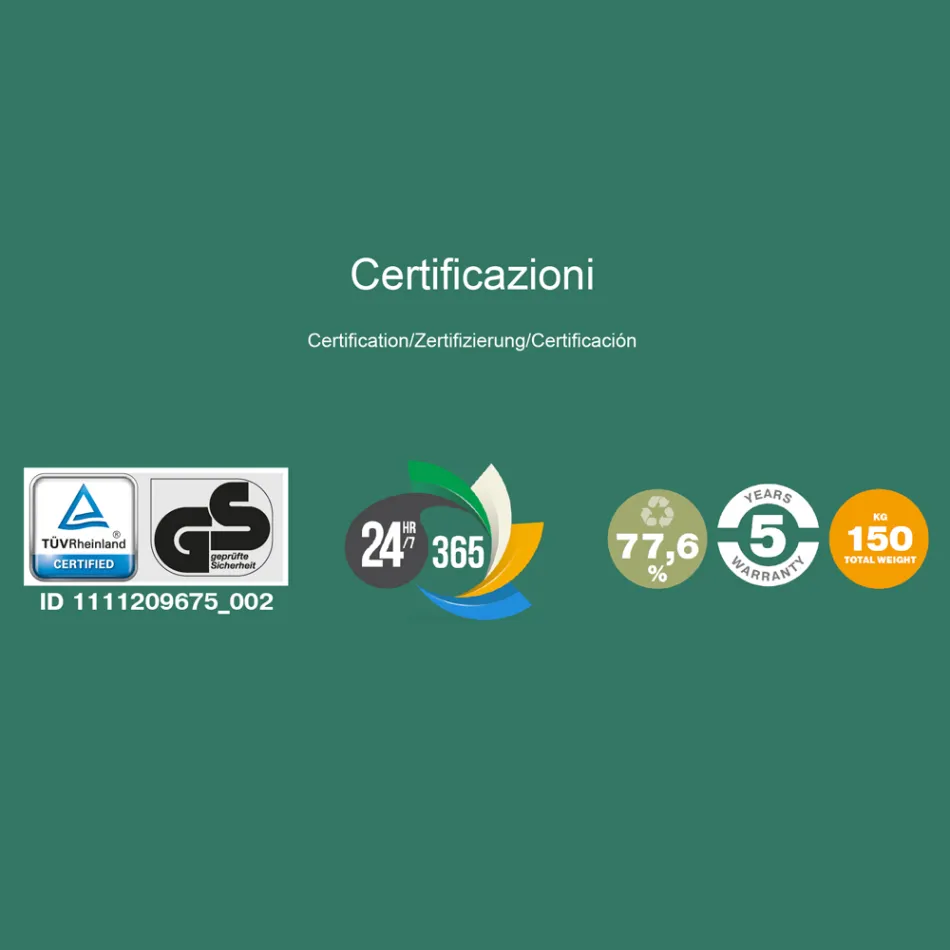 Drehbarer ergonomischer Design-Bürosessel mit Armlehnen und Kopfstütze - Romolo Viadurini